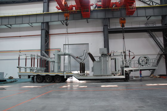 132kv มือถือสำเร็จรูปหม้อแปลงไฟฟ้าย่อยที่ติดตั้งยานพาหนะฉุกเฉิน